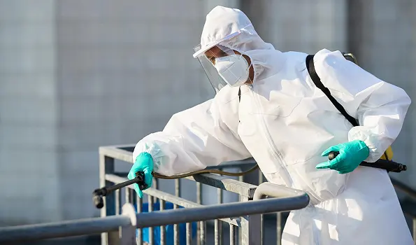 Asbestos Worker in Protective Gear